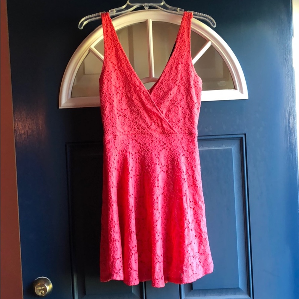 Red/Pink Lace Dress